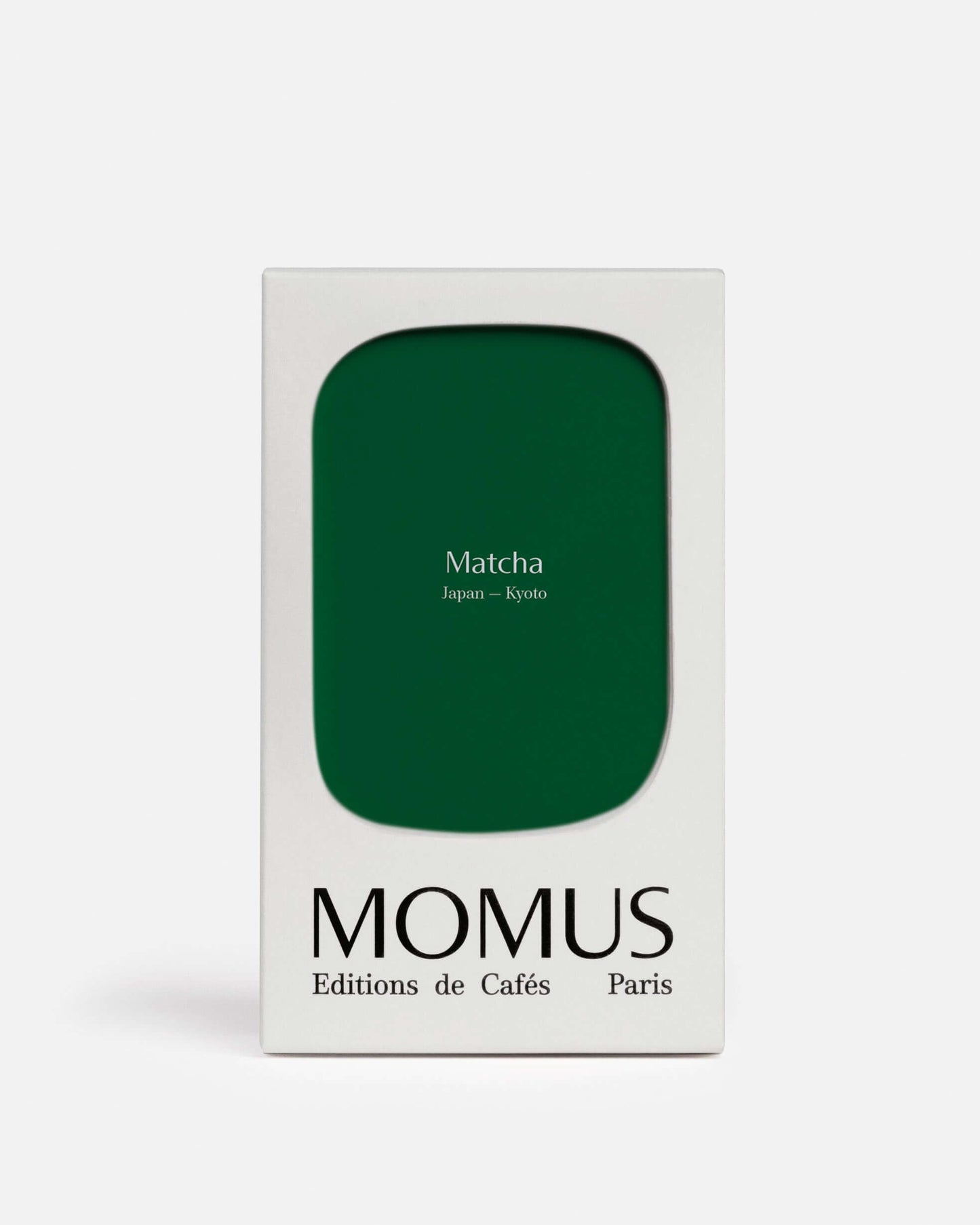Emballage Momus Matcha Grand cru couleur Verte