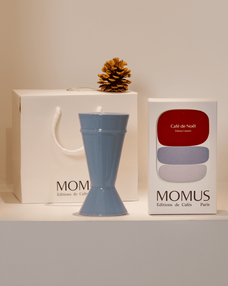 Idée cadeau Noël MOMUS - Tasse caramel et café de Noël édition limitée Paris