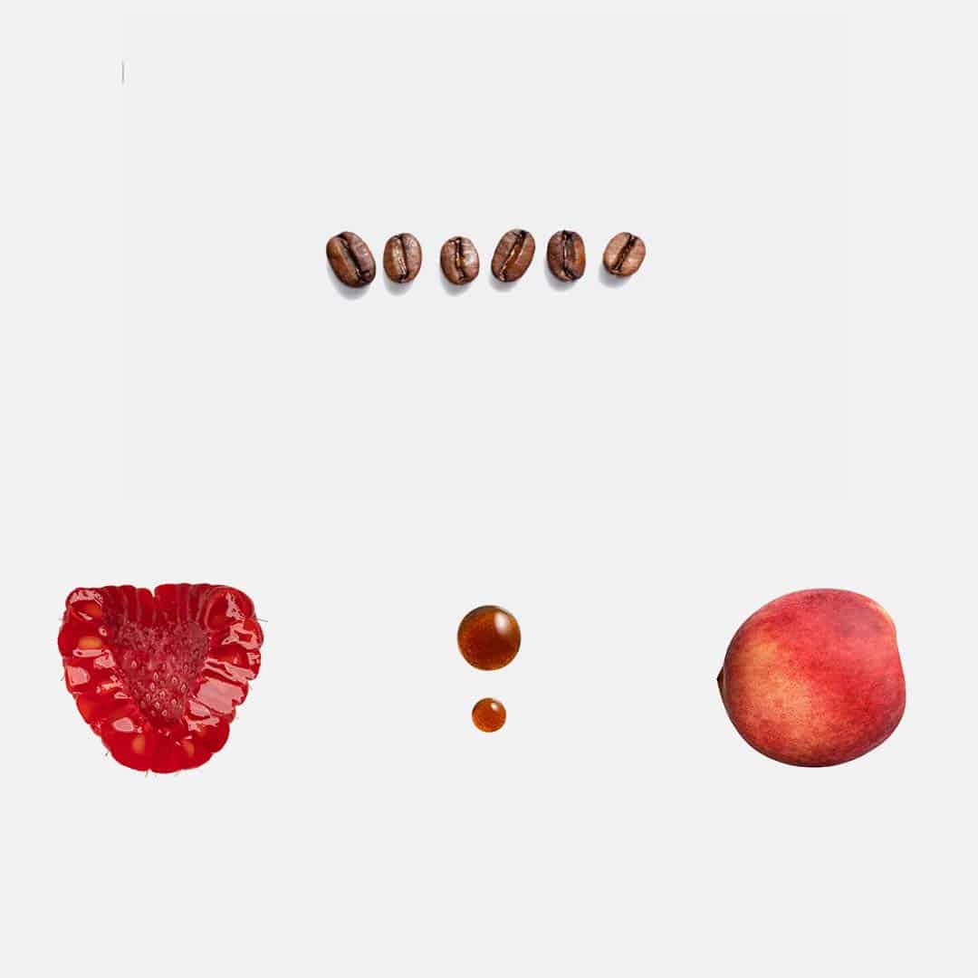 deca naturel aux arômes Pêche, Caramel, Framboise