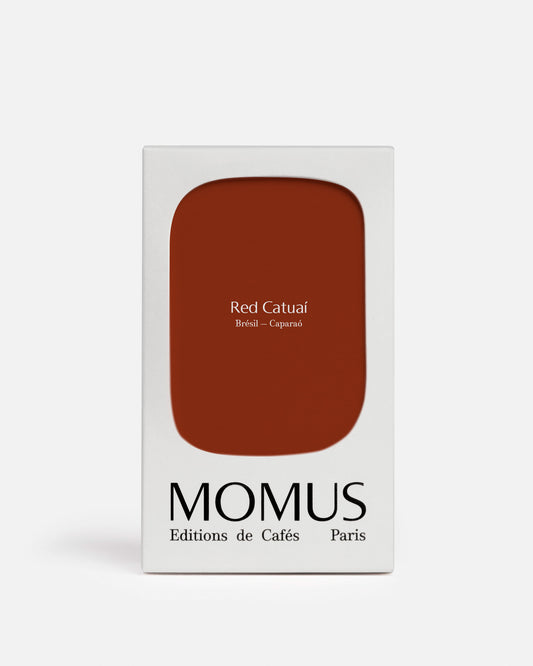 Paquet café Red Catuaí Brésil Caparaó MOMUS Clayton Barrossa 200g arabica naturel espresso voluptueux