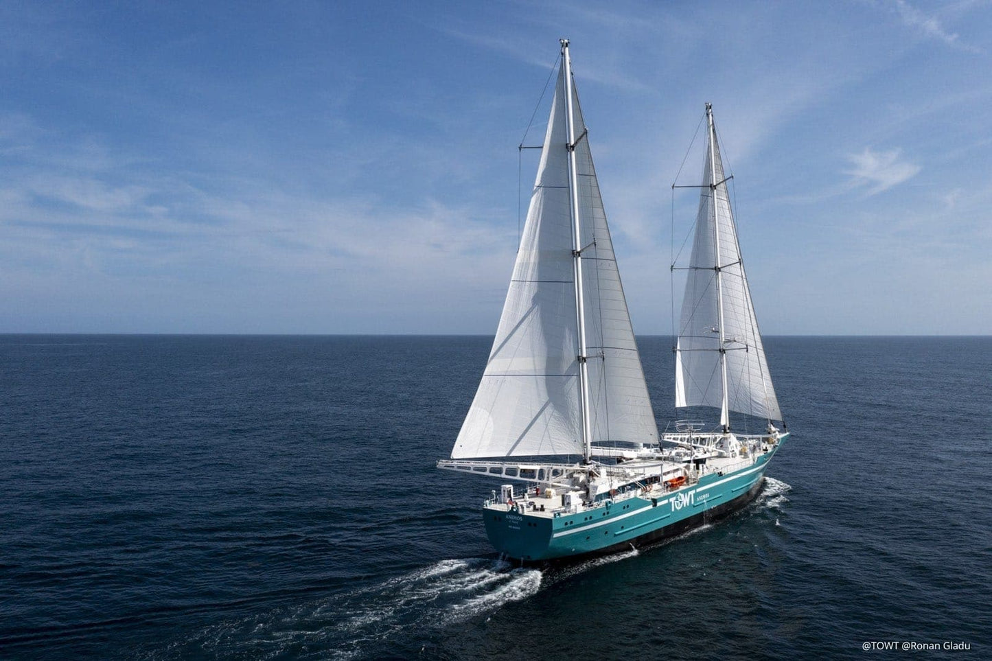 Voilier cargo TOWT transportant café MOMUS à travers l'Atlantique 0 émission carbone